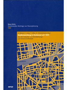 Bömer, Hermann/Lürig, Eike/Utku, Yasemin/Zimmermann, Daniel
Dortmunder Beiträge zur Raumplanung 135, Dortmund 2010 
(Verlag Dorothea Rohn Detmold), ISBN 978-3-88211-177-4

Im Ruhrgebiet ist neben Essen die Stadt Dortmund ein Paradebeispiel für den Aufbau einer Industriestadt des 19. und frühen 20. Jhs. sowie ihres Wandels zu einer Dienstleistungsstadt mit regionalen Einfluss. Herausgeber und Autoren wollten für die Zeit von 1945 bis 2010 den bestehenden Mangel einer zusammenhängenden Darstellung des vielfältigen Wandels durch diese Veröffentlichung beheben. Subsummiert in die fünf Abschnitte „Große Pläne“, „Wirtschaften in alten und neuen Feldern“, „Bauen, bewegen und erneuern“, „Miteinander leben, wohnen und Gestalt inszenieren“ und „Das neue Dortmund – Reflexionen und Visionen“ wird in 38 Beiträgen, meist ausgehend von einer Darstellung der Entwicklung des Ist-Bestandes der Nachkriegszeit, dieser Wandel in seinen vielfältigen Facetten von ausgewiesenen Fachleuten der Stadtplanung beleuchtet. Ungeachtet einiger thematischer Ungleichgewichte und einem nicht immer gerechtfertigten Wechsel von Analyse und Wertungen ist es ein wichtiges und lesenswertes Buch.